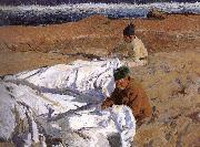 Joaquin Sorolla Fan meeting oil painting artist